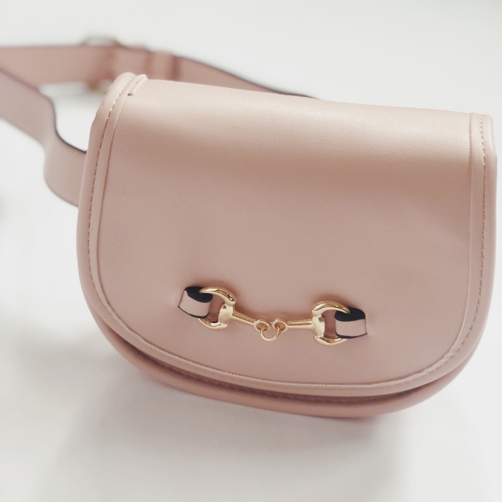 🆕Poppy Black Vegan Leather Belt Bag Fanny Pack - Picture 6 of 7
